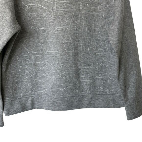 Ivy Park Sweater Womens L Gray Sweatshirt Embroidered Spell Out Athleisure - Picture 9 of 14